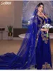 Party Dresses Chic V-neck Evening Dress Dubai Moroccan Kaftan Caftan Luxury Beading Crystals Floor-length Gown Vestidos De Gala