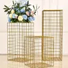 Vases Square Frame Style Guide de mariage Supplies Flower Stand Party Column Rack Flowers Flowers Affichage