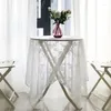 Bord trasa franska retro mesh ihåliga vita spetsar rose bordduk picknick täcker gungbakgrundsdekoration