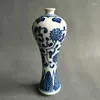 Vasos china requintada pintada à mão Vaso de porcelana azul e branco