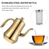 Set di stoviglie set di bollitore tè da tè da tè caffettiere durevole casa in acciaio inossidabile tazza di acqua semplice olio lattina