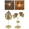 Candle Holders Nordic Leaf Holder Ornament Centerpiece Stick Gift Crafts For