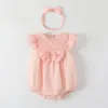 summer Girls pink rompers Baby Newborn clothes with infant new born Romper Costume Overalls Clothes Jumpsuit Kids Bodysuit for Babies Outfit b3Pr#