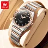 Montres féminines Olevs 9975 Constellation de luxe Quartz pour femmes Diamond Diamond en acier inoxydable Mandon Horloge imperméable Lumineuse L240402