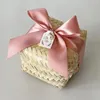 Bowls 2 Pcs Wicker Basket Bamboo Tea Gift Box Baby Containers Straw Baskets Lids Storage