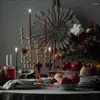 Candele europee d'oro d'argento oro triplo braccio molecolare Struttura a candelatura decorazione tavolo da pranzo bar regalo per casa