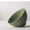 Ciotole rotonde di riso verde ciotola cutana per cucina ceramica piatto di pentola per noodle dessert snack vasello el tavoli decorativi