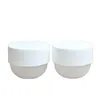 Storage Bottles 14Pcs Skincare Cream Jars Empty Clear White Wide Mouth Bottle 250ml Hair Wax Pots Cosmetic Plastic Makeup Container With