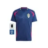 Suède 2024 Euro Cup Soccer Jersey Ibrahimovic 2025 Équipe nationale suédoise 24 25 Larsson Football Shirt Jansson Berg Home Yellow Away Navy Blue Kids Kit Dahlin Uniforme