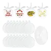 Supplimentos de festa Ornamentos acrílicos Round Round Clear Christmas Blank Disc com tags transparentes de buracos