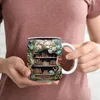 Mugs Library Coffee Mug 3D Librarian Effect Books Ceramic Multi-Purpose Book Club Cup