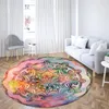 Carpets Brilliant et coloré Mandala Circulaire Tapis Home Living Room Bedroom Bathroom Floor Decoration