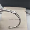 Bangle Womens Przyjaźń miłość projektant bransoletki dar mankieta srebra 18k złota x rybna kanał haczyka srebro srebrna biżuteria Kobieta kabel bransoletki bijoux