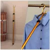 Cortes de chuveiro Roupa Rail Rail de linha retrátil Polo de secagem Rack da haste doméstica Liga de alumínio Home Barra de compressão