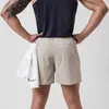 Shorts maschile 2024 Multifunzione Multifunzione Allenamento a secco rapido Fitness Active Active Active Quarter Pants Invisible Zipping Pocke