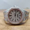 Iced Out Watch Moissanite Diamond VVS roestvrij staal VVS Custom Moissanite Watch voor mannen