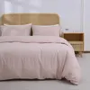 Ensemble de literie Simpleopulence Ensemble de lin 3pcs Natural Natural French Wasted Hrepid King Size thewscase Duvet Cover Lit