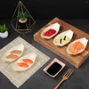 Dinnerware Defina 100 PCs Plato de barco de sushi de estilo japonês para restaurante descartável de madeira descartável