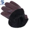 Gants cyclistes Unisexe tactile en cuir hivern