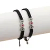 Charm Bracelets KIKI 2 Pcs Luminous Letter Bead Adjustable Couple Braided Jewelry Matching Gift