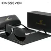 Солнцезащитные очки Kingseven Fashion Мужская алюминиевая алюминиевая алюминиевая поляризованная рыбалка вождение солнечные очки бренд мужски UV400