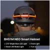 사이클링 헬멧 Livall 2023 BH51M 센서 LED 측면이있는 NEO 스마트 자전거 헬멧 Bluetooth MIC S ERS MTB 230607 드롭 배달 DHMTK.