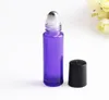 DHL 10ml1 3oz Purple Green Red Black Thick Glass Roll On Essential Oil Empty Perfume Bottles Roller Ball1209434