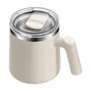 Mugs Double-layer Anti-scalding Coffee Mug Portable Leak-proof 304 Stainless Steel Water Cup With Handle And Cover Cups