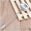 Termometrar elektronisk matlagning Kök Mattermometer Rotary Barbecue Bakningstemperatur Mätning Essential Milk Oil Drop Delive DH50Q