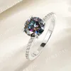 Cluster anneaux horripaux tendance colorés bleu ringanite anneau 4 style s925 argent sterling 18k plaqué réel labaire diamant gra gemme femme