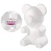 Decorative Flowers Amosfun 2PCS Modelling Polystyrene Bear Mould White Craft Balls For DIY Party Decoration Wedding Gift Flower Arranging