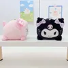 Neue japanische Stil Kuromi Cross Dressing Lucky Katze Plüsch Puppe Anhänger süße Katzenbrötchen kleine Puppenschlüsselkette