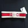 Lyxdesigner pannband Kvinnor Män 4Color Red Black White Brand Letter Print Elastic Headband Fashion Sport Hårband Turban Headwraps For Hat