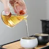 Zestawy herbaciarni Zestaw i taca Kreatywne szkło Teapot Portable One Pot Dwie filiżanki Travel Tea Ceramiczna chińska ceremonia prezent