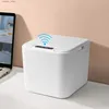 Bidoni rifiuti desktop mini sensore cestino lattina di cestino controcette con coperchio minuscolo bidone della scrivania in miniatura per il bagno L46