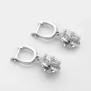 Boucles d'oreilles oevas 100% 925 argent sterling 11 * 11 mm boucles d'oreilles en diamant élevé à haut carbone pour femmes bijoux de mariage scintillant