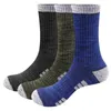 Men's Socks YUEDGE Mens Moisture Wicking Cotton Cushioned Crew 5Pairs/Pack Outdoor Athletic Sports Hiking For Size 34-44