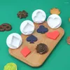 Bakvormen 4 stks pokervormen koekjes mold snijsnijder koekje druk fondant voor doe -het -zelf