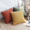 Kudde chenille /kudde täcker fast färgvattentät mjuk polyster kudde för soffa soffa vardagsrum dekorativa kuddar
