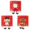 Chair Covers Christmas Backrest Set Santa Claus Year Dining Merry Party Family Kitchen Table Decoration