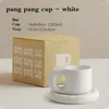 Canecas Creative Cerâmica gorda colorida criativa com pires Coffee Caneca de leite de leite xícaras de escritório drinques O presente de aniversário para amigos