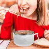 Bowls Metal Container With Lid Instant Noodle Cup School Ramen Bowl Handle Design Lunch Daily Use Bento Eat Household Student