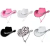 Berets Fashion Sequin Cosplay Performance Cowboy Accessory Cowgirl Hat Chapeau Bachelorette Party