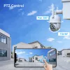 Kamery Tinosec 8MP WiFi PTZ kamera 8x Zoom podwójny obiektyw bezprzewodowy aparat Twoway audio humanoid auto śledzenie 4K CCTV Security Camera