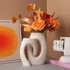 Vases de fleurs décoratives pour la maison Ins Style blanc céramique moderne et minimaliste Design