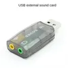 Адаптер внешнего USB звуковой карты Audio 5.1 Virtual 3D USB -USB -3,5 мм микрофон интерфейс наушников для адаптера для ноутбука ПК