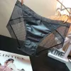 Bolsa de cintura de renda sexy, nádegas, transparentes e rastreios de malha Hollow, roupas íntimas femininas picantes, algodão puro sedutor