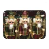 Carpets Nutcracker Doll Floor Door Kitchen Bath Mats Anti-Slip Indoor Christmas Soldier Toy Doormat Garage Entrance Rug Carpet Footpad