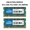 RAMS Latumab Memoria RAM DDR2 4GB 8 GB 667MHz 800MHz Laptop Sodimm -geheugen PC25300 6400 RAM 200PIN 1.8V Notebook Memory Dual Channel