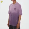 Gradient prania koszulki z krótkim rękawem mężczyźni Kobieta Zwycięska High Street Casual T koszule 2024 TOPS TEE